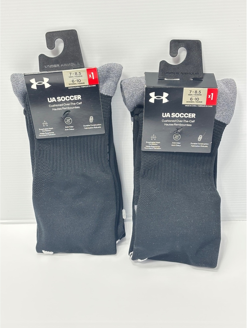 Under Armour UA Soccer Cushioned Over-The-Calf Socks Size 7-8.5 Men / 6-10 Women